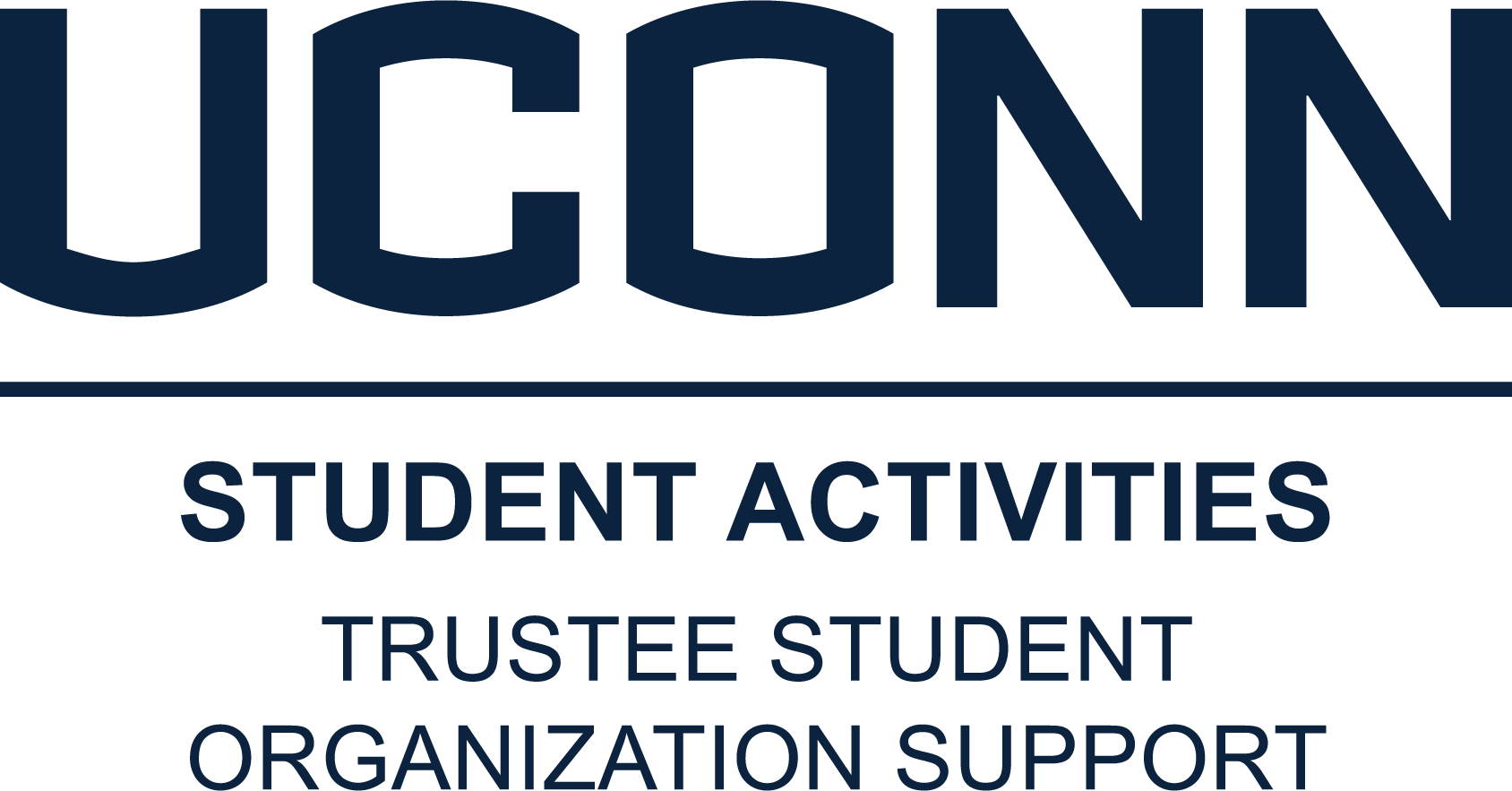 UConn SA Trustee Student Org Support Logo white